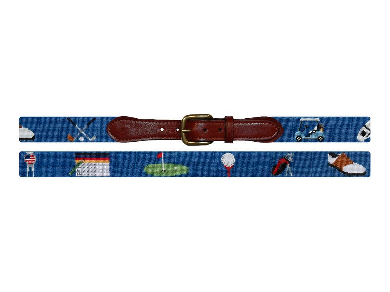Smathers & Brandson Golfer’s Life Belt Needlepoint Belt