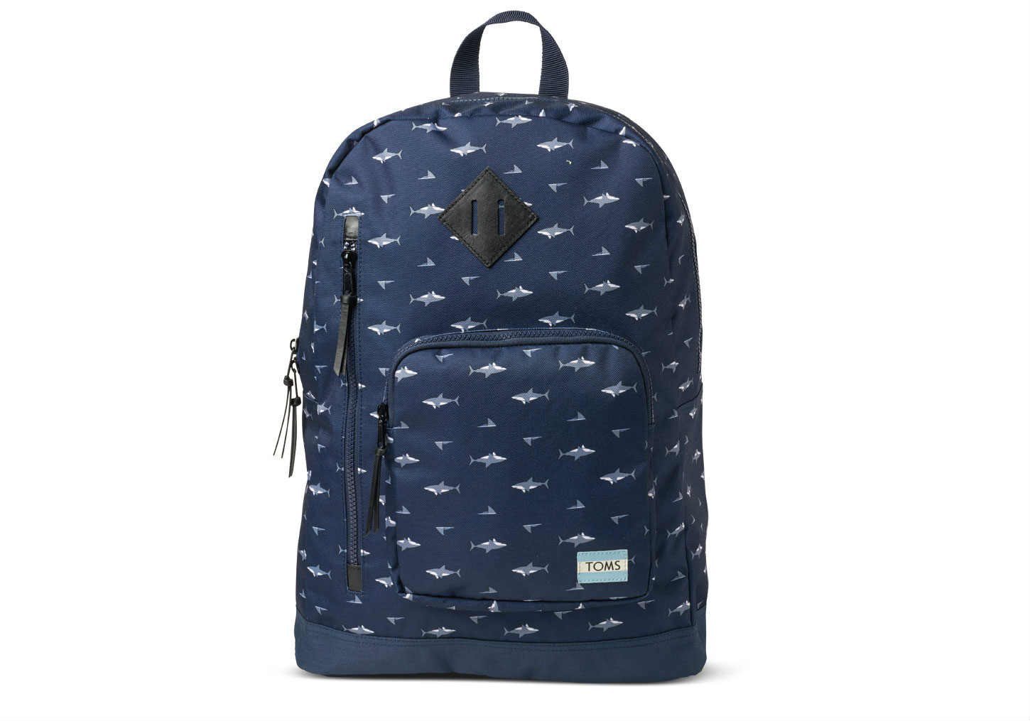 TOMS Navy Sharks Highroad Backpack 