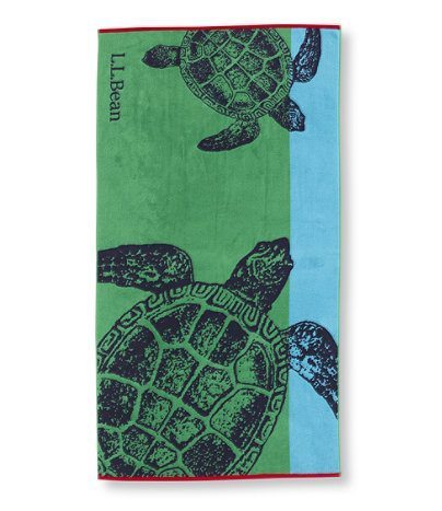 L.L.Bean Seaside Beach Towel, Turtles