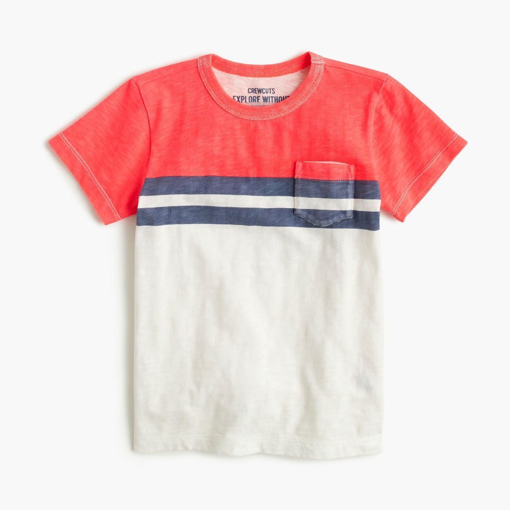 J.Crew Boys' Pocket T-shirt in Vintage Stripe