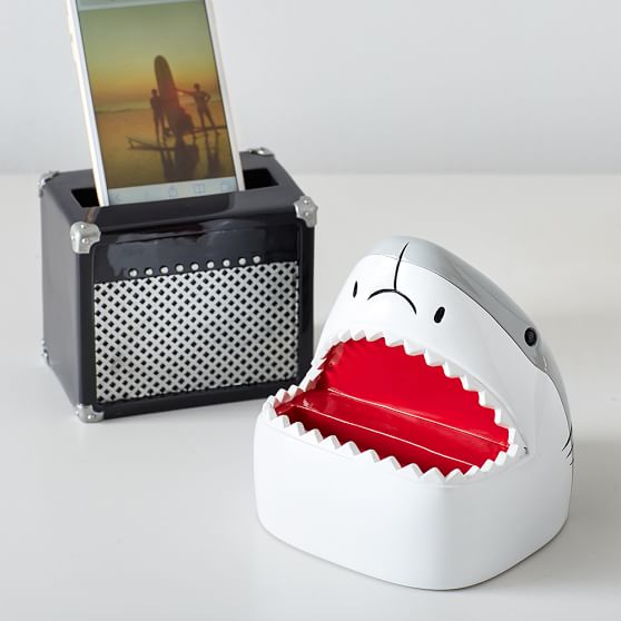 Pottery Barn Teen Shark and Amp Phone Holders 