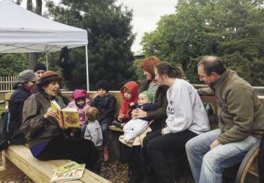 Story time in the park