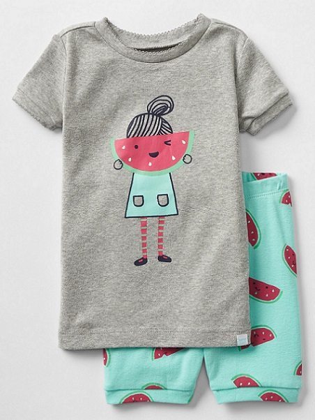GAP Kids Watermelon Girl Short Sleep Set 