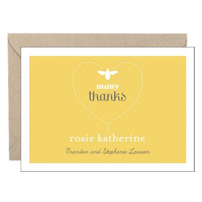 Honey Bee Baby Thank You Notes from the Paper Source