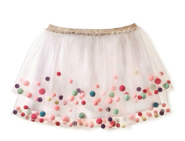Cat & Jack Big Girls’ Tutu Pom Pom Skirt