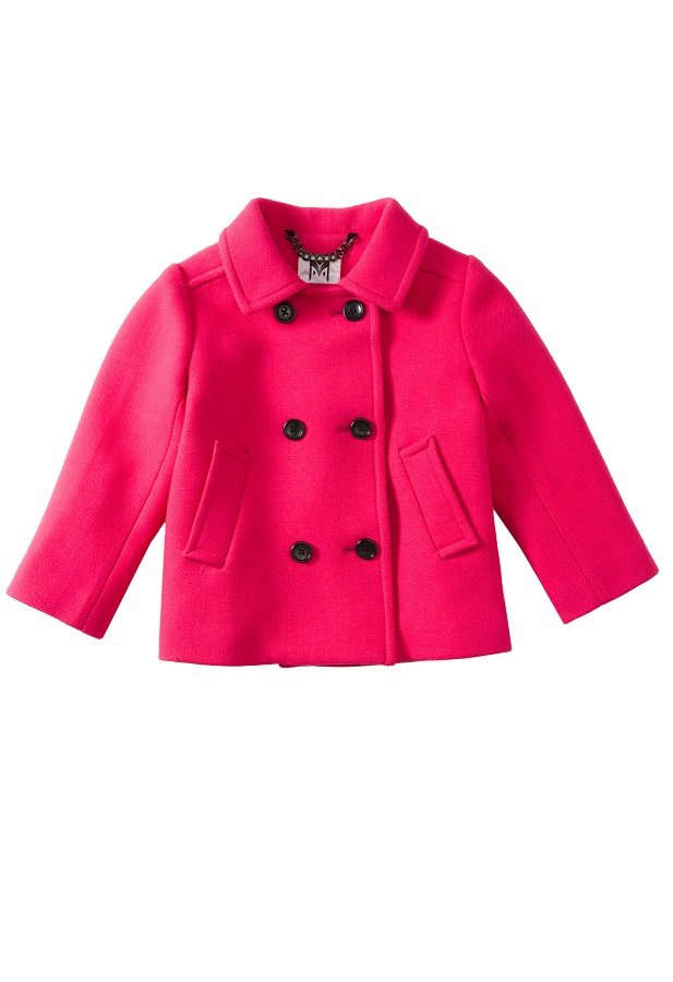 MILLY Minis Doubleface Wool Penelope Peacoat