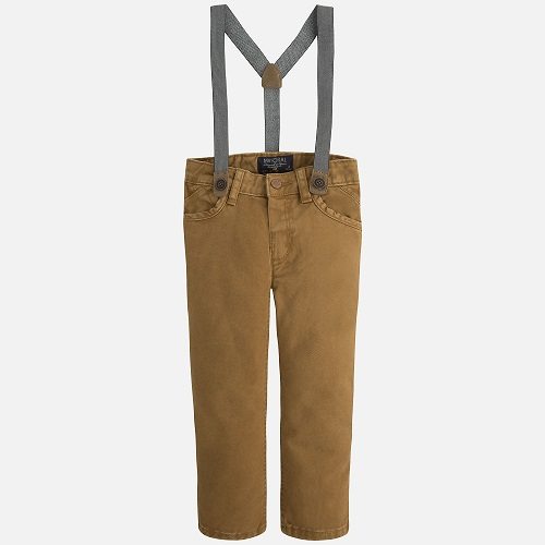 Mayoral Boy Twill Trousers with Suspenders