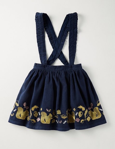 Boden Decorative Skirt in Navy Woodland