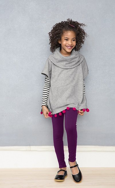 Garnet Hill Pom Pom Poncho Sweatshirt