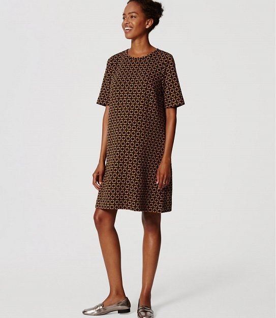 Printed Shift Dress: Loft