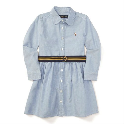 Polo Ralph Lauren Children’s Blue Cotton Oxford Shirt Dress