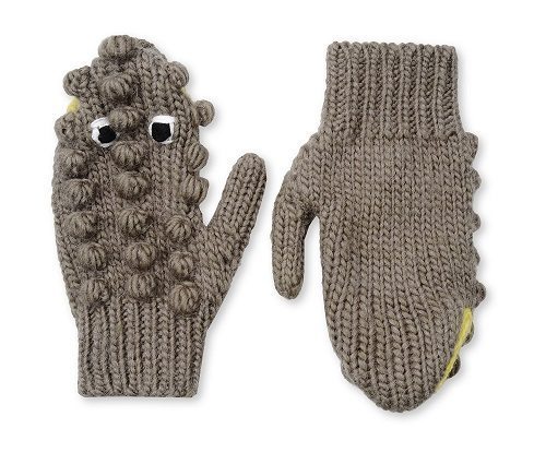 Stella McCartney Kids Khaki Snappy Crocodile Gloves