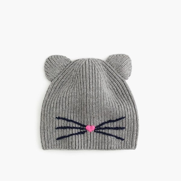 J.Crew Girls' Kitty Whiskers Beanie Hat