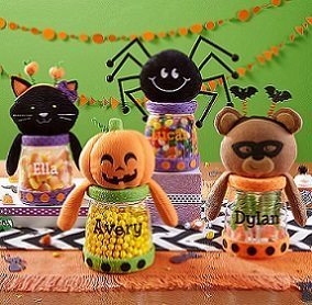 Personal Creations Halloween Friends Plush Treat Jars 