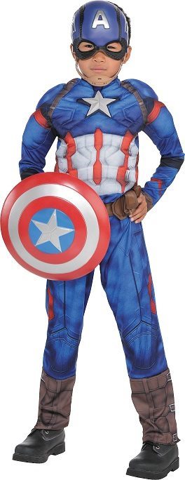 Party City Captain America Muscle Costume