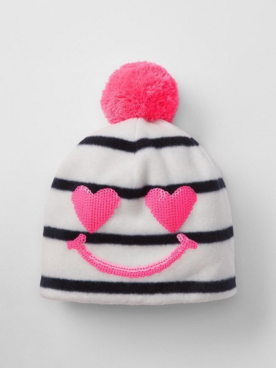 GAP Kids Pro Fleece Pom-Pom Beanie - Ivory Frost 