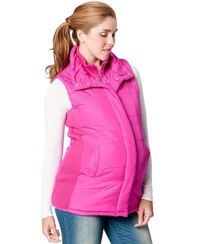 Motherhood Maternity Hooded Puffer Vest 