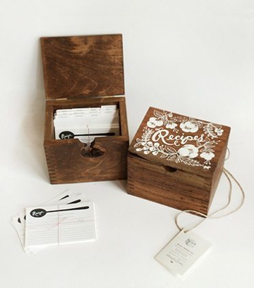 Heirloom Recipe Card Box from the Pink Olive