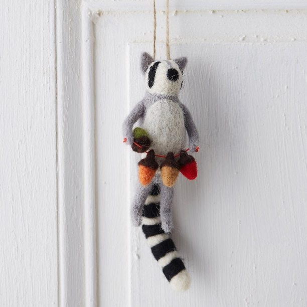 Wooly Raccoon Ornament from Terrain