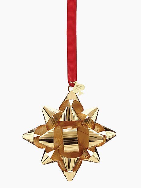 Kate Spade New York Tinsel Topper Gold Bow Ornament