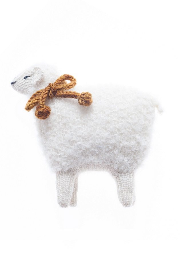 For Newborns: Hand Knit Large Sheep 