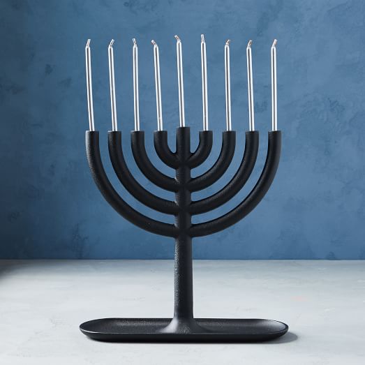 West Elm Cast Metal Menorah