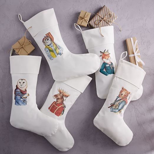 West Elm Dapper Animal Stockings