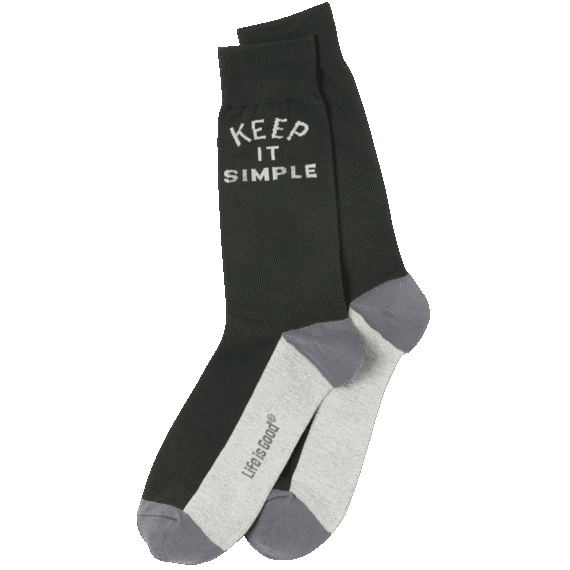 Life is Good Men's Keep It Simple Crew Socks