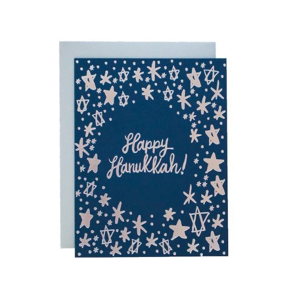 Starry Hannukah Card from the Pink Olive