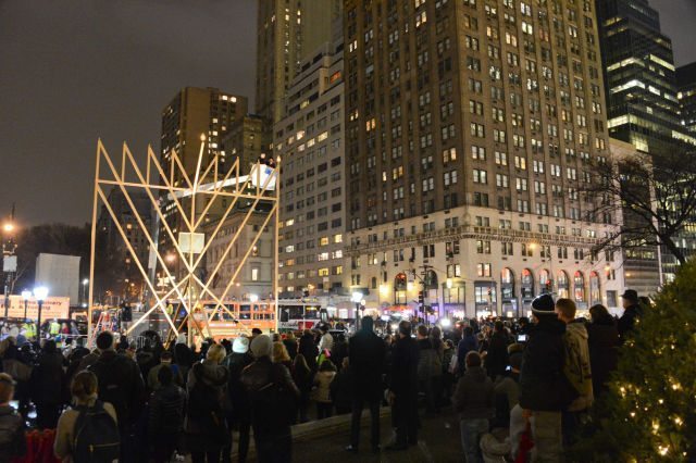 Lighting Of The World's Largest Menorah At Grand Army Plaza In Manhattan