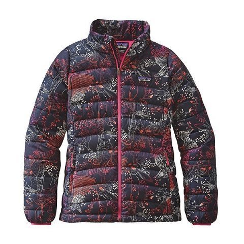 Patagonia Girls' Down Sweater Jacket in Forest Folklore