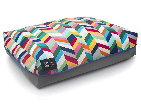 Lion + Wolf Chevron Cat Bed – Technicolor