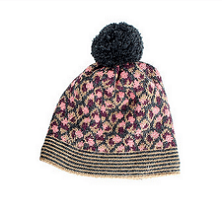 French Knot Stacey Hat- Black
