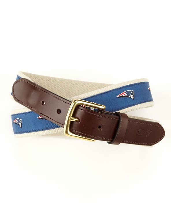 Vineyard Vines New England Patriots Canvas Club Belt