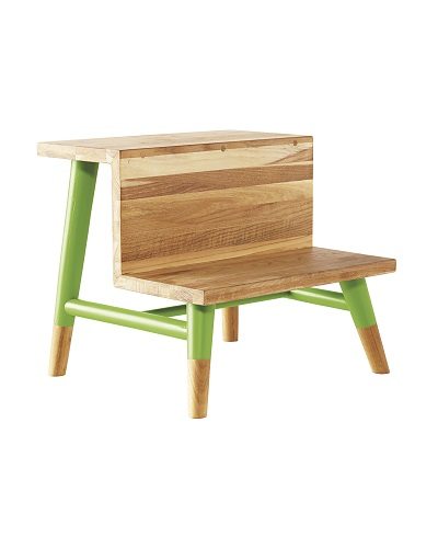 Serena & Lily Teak Step Stool in Leaf