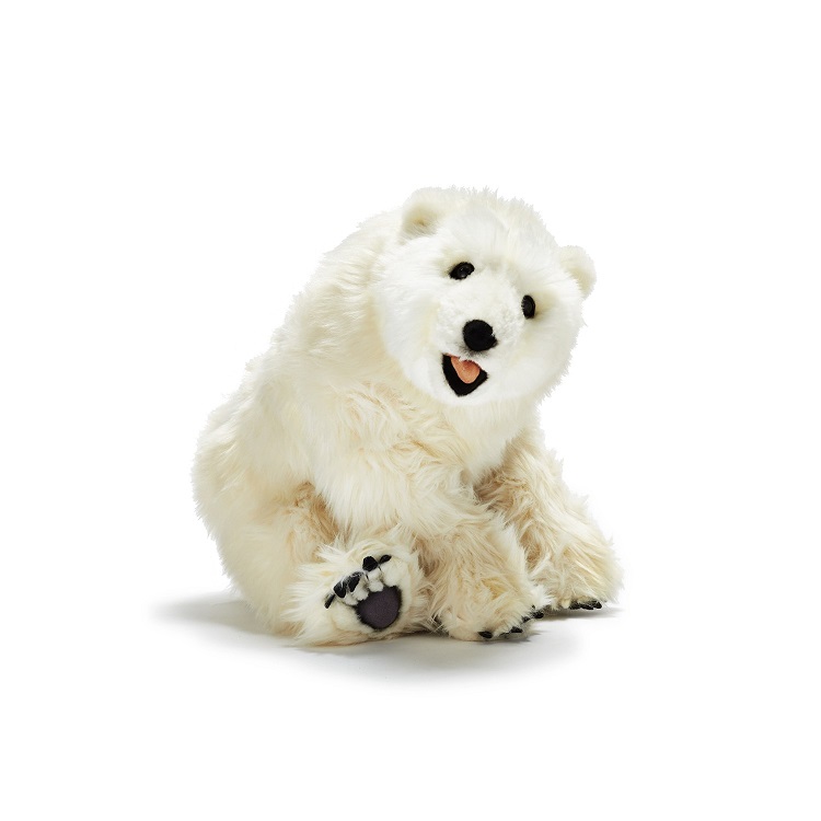 Hansa Seated Polar Bear Cub from ABC Carpet & Home
