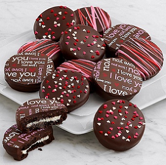 Shari’s Berries 12 Valentine's Dark Chocolate Covered OREO Cookies