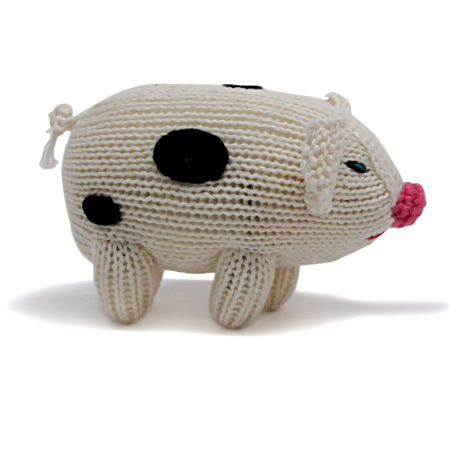 Estella NYC Organic Pig Rattle Baby Toy