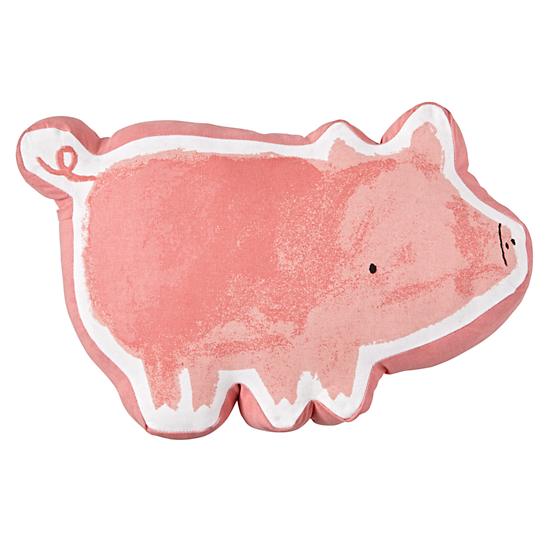 Land of Nod Wild Excursion Pig Throw Pillow