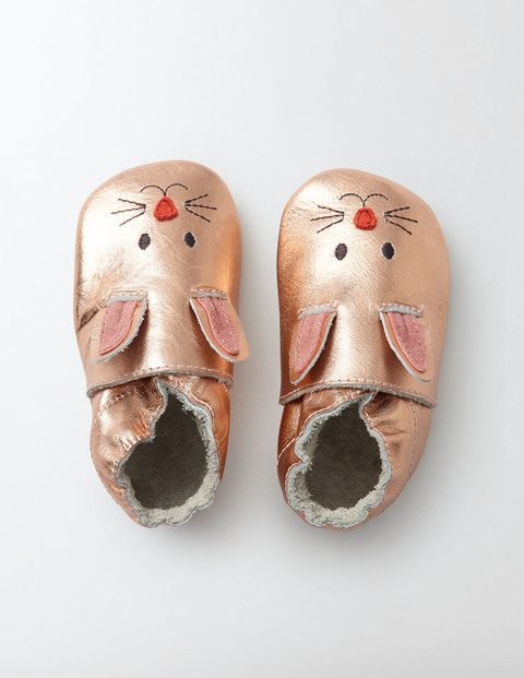 Boden Baby Leather Shoes in Rose Gold 