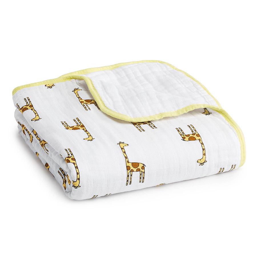 aden + anais classic dream blanket in jungle jam - giraffe