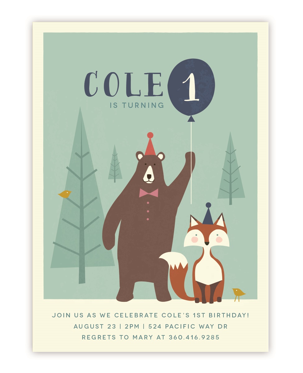 Into the Woods! Children’s Birthday Party Invitations