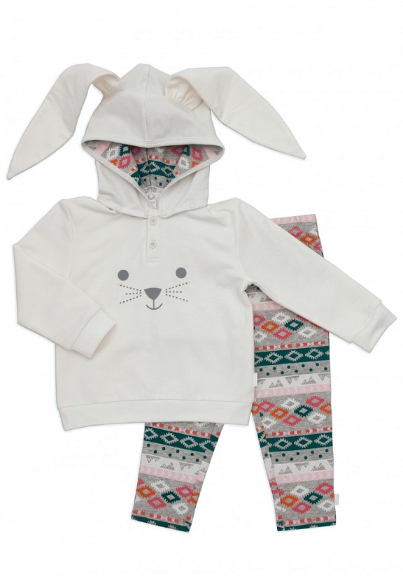Rosie Pope Baby 2pc Set Bunny Hoodie