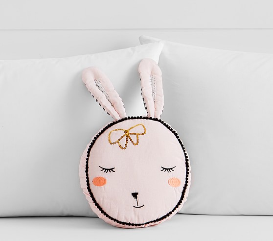 Pottery Barn Kids Emily & Meritt Bunny Shaped Decorative Pillow