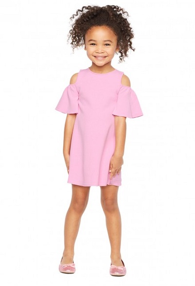 MILLY Minis Pink Off The Shoulder Dress
