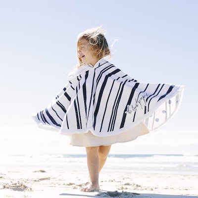 Super soft and luxe designed kids ponchos and roundies by The Beach People