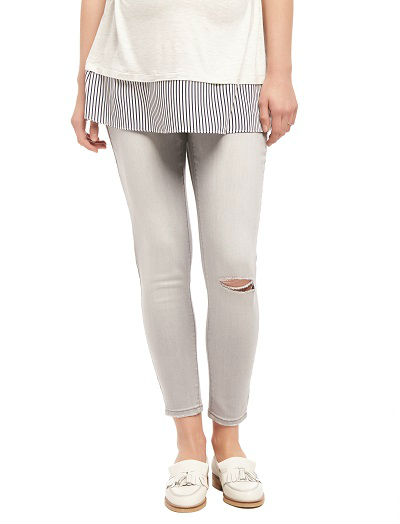 Destination Maternity Secret Fit Belly Skinny Leg Maternity Crop Jeans