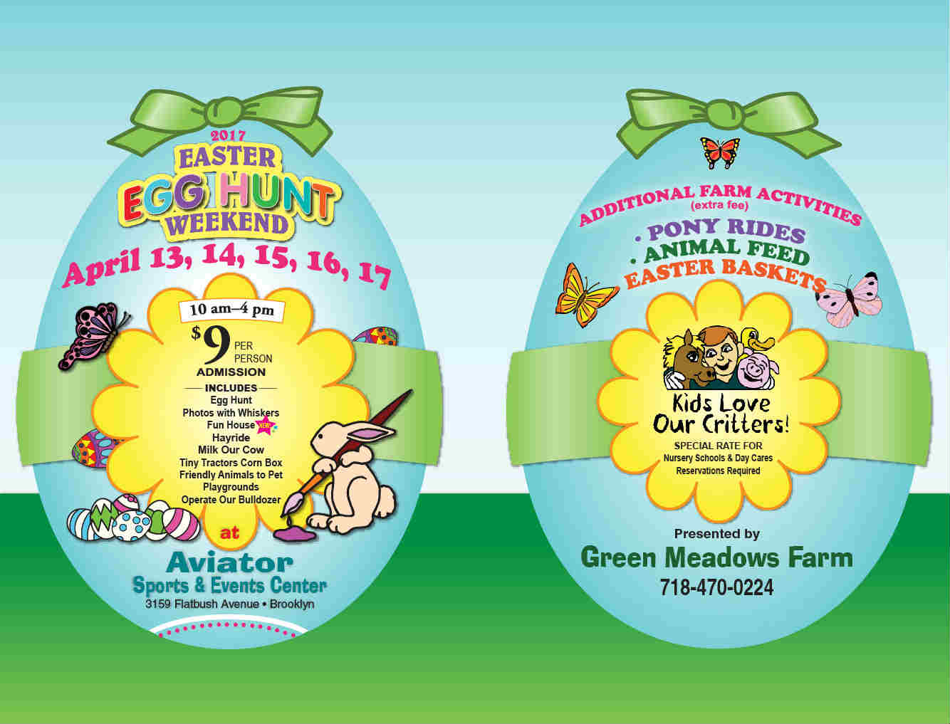 Green Meadows Farm Easter Egg Hunt Weekend at Aviator Sports and Events Center