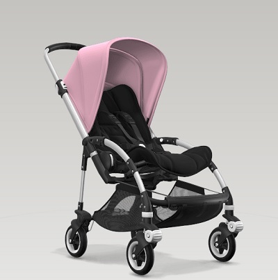 Bugaboo Bee5 Customized Stroller with Soft Pink Canopy