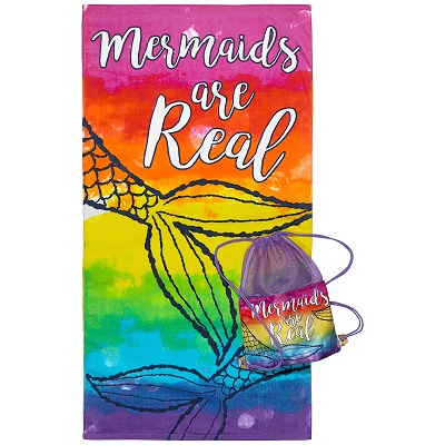 Mermaids are Real Towel & Sling Bag by Three Cheers for Girls